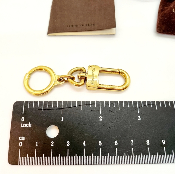LOUIS VUITTON Pochette Extender Key Ring in Gold NIB - Picture 4 of 7